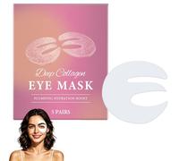 5 Pairs Deep Peptide Collagen Eye Mask, Peptide Eye Mask, Three-Piece Design Covers the Entire Eye Area, Under Eye Patches for Dark Circles & Puffy Eyes, Fine Lines & Eye Bags (5 Pairs)
