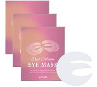 5 Pairs Deep Peptide Collagen Eye Mask, Peptide Eye Mask, Three-Piece Design Covers the Entire Eye Area, Under Eye Patches for Dark Circles & Puffy Eyes, Fine Lines & Eye Bags (15 Pairs)