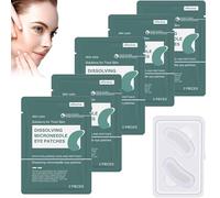 5 Pairs Dissolving Microneedle Eye Patches, Microneedle Eye Mask with Hyaluronic Acid, Eye Pads Against Dark Circles, Collagen Eye Pads (6 Pairs)
