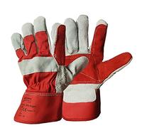 5 Pairs DOUBLE PALM Rigger Work Gloves Canadian Leather Heavy Duty Safety Gauntlets Size XL / 10