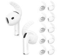 [5 Pairs] Ear Hooks Covers for AirPods 4 Sport Anti Slip Ear Tips Cover Anti Scratche Soft Silicone Eartip AirPods 4 Gen Earbuds Accessories Compatible with Apple AirPods 4th Generation (White)