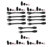 5 Pairs Ethernet POE Splitter Adapter, DC12V POE Injector for IP Camera, IEEE802.3af Compliant with Cat5/5e/6 Cable Support up to 50m Transmission (Black)