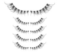 5 Pairs Faux Lashes Classic False Eyelash Strips for Everyday Use Parties Easy Application DIY Extensions for Friends Family for Various Occasions