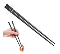 5 Pairs Fiberglass Chopsticks, 19&24CM Size Reusable Premium Non-slip Lightweight Chop Sticks, Chinese Japanese Chopstick ,Dishwasher Safe (Adult Size-Gold)