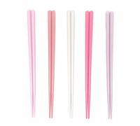 5 Pairs Fiberglass Reusable Chopsticks, Non-Slip, 5 Pairs Set (Pink)