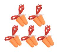 5 Pairs Foam Earplugs Ear Protections Noise Cancelling Soft Ear Plugs with Lanyard for Work Study Sleep Construction Washable Earplugs with Cord
