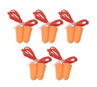 5 Pairs Foam Earplugs Noise Reduction Earplug with Lanyard Ear Protections Noise Cancelling Soft Ear Plugs for Study Corded Earplugs