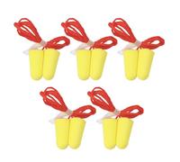 5 Pairs Foam Earplugs Noise Reduction Earplug with Lanyard Ear Protections Noise Cancelling Soft Ear Plugs for Study Foam Earplugs