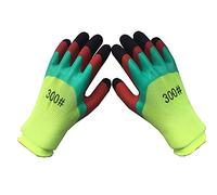 5 pairs Gardening Gloves Work Gloves Waterproof,Fingertips Thickening Latex Coated ,Cut Stab-resistant,Non-slip Thorn Proof for Builders,Mechanic,Welding fit Medium/Large(green)