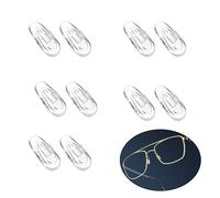 5 Pairs Glasses Nose Pads,Adhesive Push in Silicone Spectacle pad kit.Soft Gel fit Anti-Slip Eye Grips Replacement Parts Protector Eyeglass Bridge Repair Tool Set for Kids Eyewear Sunglasses (5)