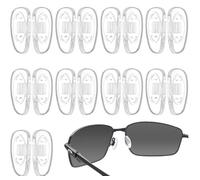 5 Pairs Glasses Nose Pads, Silicone Spectacle Push On Nose Pads, Anti-Slip, Adhesive Nose Pads for Eyeglasses, Sunglasses, and Spectacles,Cushions for Nose Support (10Pcs)