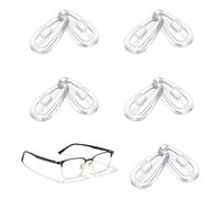 5 Pairs Glasses Pads Nose Silicone Push in Spectacle Air Bag Nose Pads for Glasses Replacement Push Fit Comfortable Full Frame Anti Slip Eye Glasses Nose Pads for Glasses Sunglasses Reading Glasses