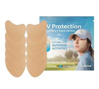 5-Pairs Golf Patches, Facial Uv Protection, 11cm X 4.33 Inch, 5 Pcs Golf Mask And Shield Set, Skin Protection Patch, Clear And Discreet, For Golfs,Outdoor Sports