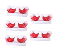 5 Pairs Halloween Eyelashes Long Performance Fake Lashes for Women Dramatic Material Comfortable Lightweight for Parties Festivals