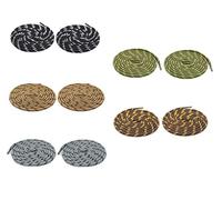 5 Pairs Hiking Boot Shoelaces, Round Walking Bootlaces Shoe Laces, Python Pattern Design, Strong Resistance Dirty, Length 150cm