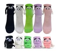 5 Pairs Holding Hands Socks Kids, Funny Socks Magnetic Hand Holding Socks, Crazy Magnetic Suction Hand Sewn Holding Hands Socks for Girl Boy Teens (UK, Age, 10 Years, 15 Years, Regular, Multicolor)