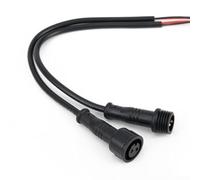 5 Pairs IP65 Waterproof Male and Female Cable Connectors 2-Pin or 3-Pin 22AWG, 20cm Length UL94V-0 Fire Retardant Suitable for DC 12V Power Transmission(black-3pin)
