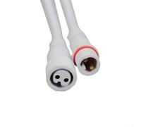 5 Pairs IP65 Waterproof Male and Female Cable Connectors 2-Pin or 3-Pin 22AWG, 20cm Length UL94V-0 Fire Retardant Suitable for DC 12V Power Transmission(white-2pin)
