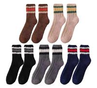 5 Pairs Men's Plush Winter Warm Home Floor Slipper Socks
