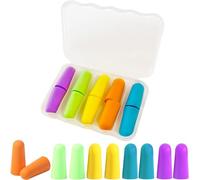 5 Pairs Multicolored Earplugs, Earplugs for Sleeping, Noise Canceling Earplugs, Soft Foam Earplugs, with Portable Storage Bag, for Sound Insulation Earplugs Ear Care