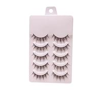 5 pairs natural 3D thick and fluffy false eyelashes, portable, eyelashes soft, false eyelids piece handmade curved, I7M0