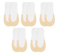 5 Pairs No Show Socks Women, Non Slip Invisible Socks Half Toe Topper, Ultra Low Cut Liner Boat Sock for Women Ladies Sneakers High-heel Shoes