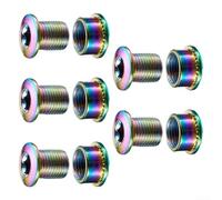 5 Pairs of Crankset Chainring Bolts with Nuts for Road Biking 4 9mm High Carbon Steel Construction