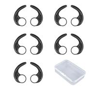 5 pairs of earphone ear hooks, 1 storage box, silicone ear hooks, black ear hooks, earplug holder, sports ear hooks, anti-fall ear hooks, very suitable for running and cycling