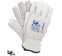 5 PAIRS OF LINED LEATHER LORRY DRIVERS WORK GLOVES QUALITY