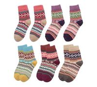 5 Pairs Of Warm Socks, Retro Style Socks, Winter Socks, Mid-Calf Socks, Soft And Comfortable Socks, Home Socks