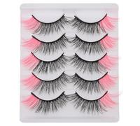 5 Pairs Pink Pair Human False Eyelashes Natural Eye Lashes