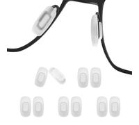 5 Pairs Push in Eyeglass Nose Pads,BEHLINE Snap in Glasses Nose Piece for Eye Glasses Sunglasses,Replacement for Frames,Soft Silicone Nose Bridge Pads,Anti-Slip Nose Guards(11mm,Square)