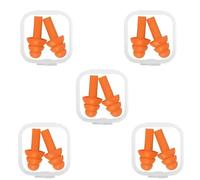 5 Pairs Reusable Silicone Ear Plugs, Noise Cancelling Ear Plugs, Waterproof Swimming EarPlugs, Snoring Sleeping Earplugs, Comfortable Hypoallergenic Material Earplugs for Work, Studying, Noisy Places
