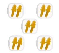 5 Pairs Reusable Silicone Ear Plugs, Noise Cancelling Ear Plugs, Waterproof Swimming EarPlugs, Snoring Sleeping Earplugs, Comfortable Hypoallergenic Material Earplugs for Work, Studying, Noisy Places