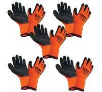 SCAGLOKSTH5M Knitshell Thermal Latex Coated Gloves - Orange - Size 8 (5 Pairs)