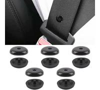 5 Pairs Seat Belt Stop Buttons,Anti-Slip Car Seat Belt Clips & Retainers,Universal Seatbelt Buckle Stopper from Sliding Down No Welding Required (Black)