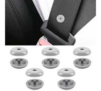 5 Pairs Seat Belt Stop Buttons,Anti-Slip Car Seat Belt Clips & Retainers,Universal Seatbelt Buckle Stopper from Sliding Down No Welding Required (Grey)