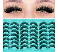 5 Pairs Self Adhesive Eyelashes 5 Styles Fluffy Self-adhesive False Eyelashes,Natural Lahes Waterproof&Sweatproof Reusable No Glue Needed,