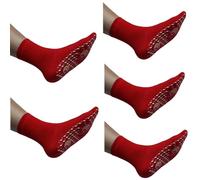 5 Pairs Self Heating Socks for Mens Women, 5PC 3PC Warm Winter Health Sock Tourmaline Therapy Magnetic Self-Heating Socks Thermal Tourmaline Slimming Health Sock (5PC-Red*5)