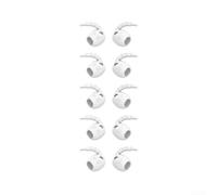 5 Pairs Silicone Ear Hooks Compatible With For Samsung For Galaxy Buds 4 And 4 Pro Featuring Secure Fit Anti Slip Wingtips Soft Material For Sport And Gym Use(White)