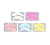 5 Pairs Silicone Under Eye Pads for Eyelash Extension - Dolphin Shape Reusable Gel Patches for Lower Lash Isolation in Salon Use
