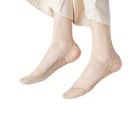 5 Pairs Sling Liner Socks, Women'S Ultra Low Cut No Show Half Liner Socks With Slingback, Non Slip Hidden Invisible Socks for Heels, Toe Topper Liner Half Socks for women,yellow