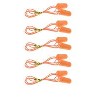 5 Pairs Soft Ear Plug with Cords, Reusable Hearing Protection Earplug with Carry Case, Easy Clean and Storage