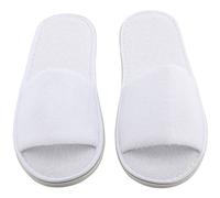 5 Pairs Spa Hotel Guest Slippers Open Toe,Winter Women Slippers Memory Foam Novelty Non-Slip Warm Shoes Ladies Wide Fitting Flat (Free Size, White)
