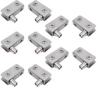 5 Pairs Stainless Steel Glass Door Pivot Hinge for Free Swinging Glass Doors Fit for 0.2"-0.315" (5-8mm)