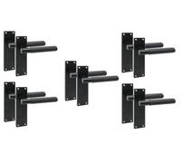 5 Pairs Victorian T-Bar Linear Design Internal Door Handle Matt Black Finish 150 X 40mm - Golden Grace
