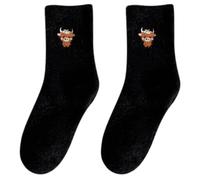 5 Pairs Women's Fuzzy Socks Highland Cow Socks Soft Fluffy Thermal Winter Slipper Sock Cute Cozy Sleeping Holiday Gifts for Christmas Home Coquette Stuff