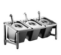 5 Pan Stainless Steel 304 Commercial Spice Rack & Jam nizer All in One Kitchen Countertop Shelf for Cafeteria & Beverage Storage (20x7x8in)