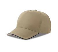 5-panel baseball cap Atlantis Headwear Recy Piping Beige TU