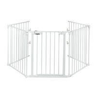 5 Panel Fireplace Fence Baby Pet Safety Gate Playpen Adjustable Room Divider COSTWAY White One Size